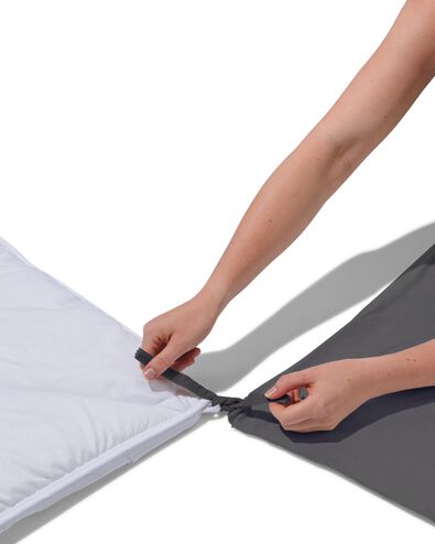 housse de couette 200x200/220cm percale gris fonc&eacute; - 5790219 - HEMA