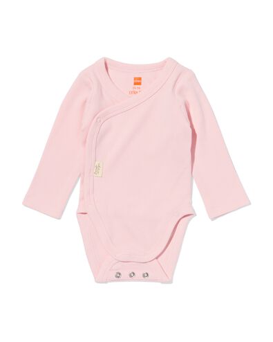 body crois&eacute; &eacute;volutif nouveau-n&eacute; c&ocirc;tel&eacute; rose p&acirc;le rose p&acirc;le - 33438720LIGHTPINK - HEMA