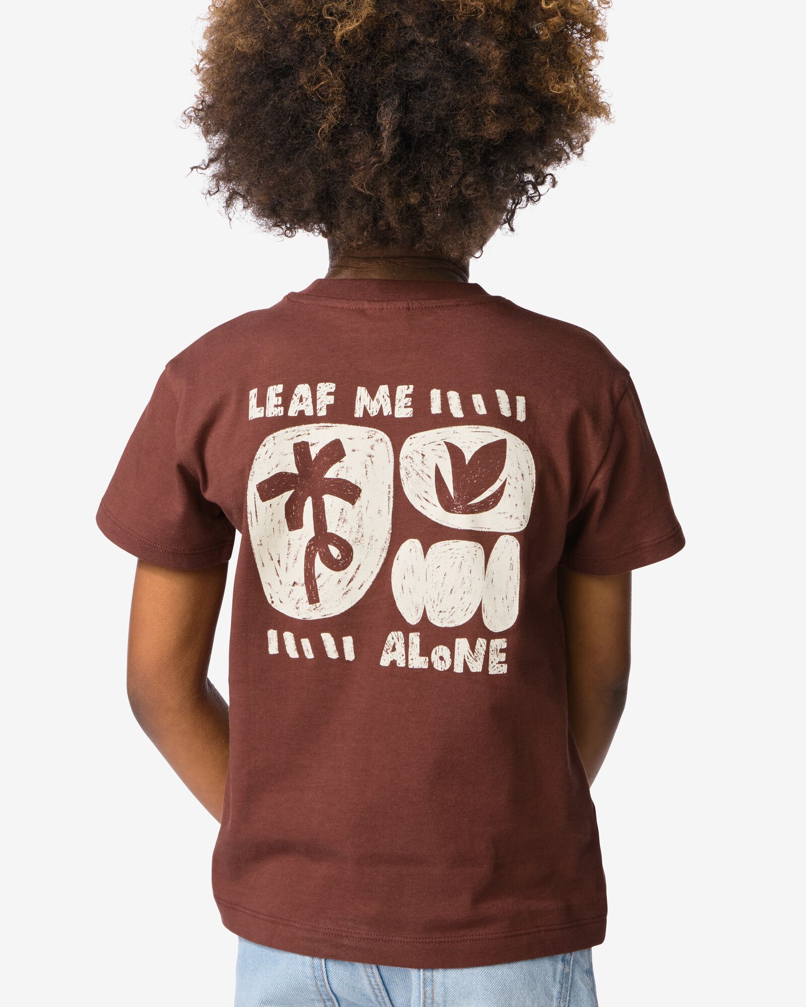 kinder T-shirt planten - 2 stuks bruin bruin - 30717003BROWN - HEMA