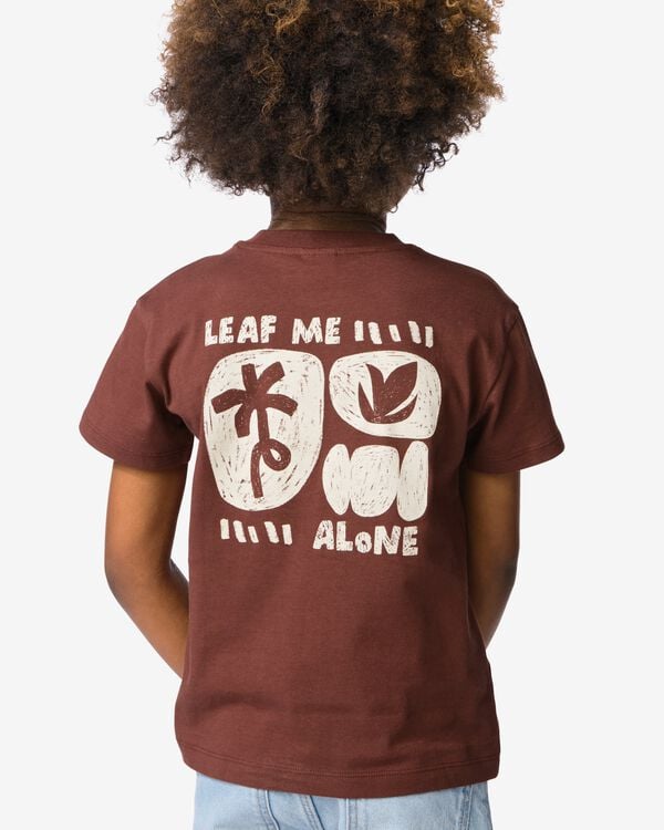 Kinder-T-Shirt, Pflanzenmuster &ndash; 2 St&uuml;ck braun braun - 30717003BROWN - HEMA