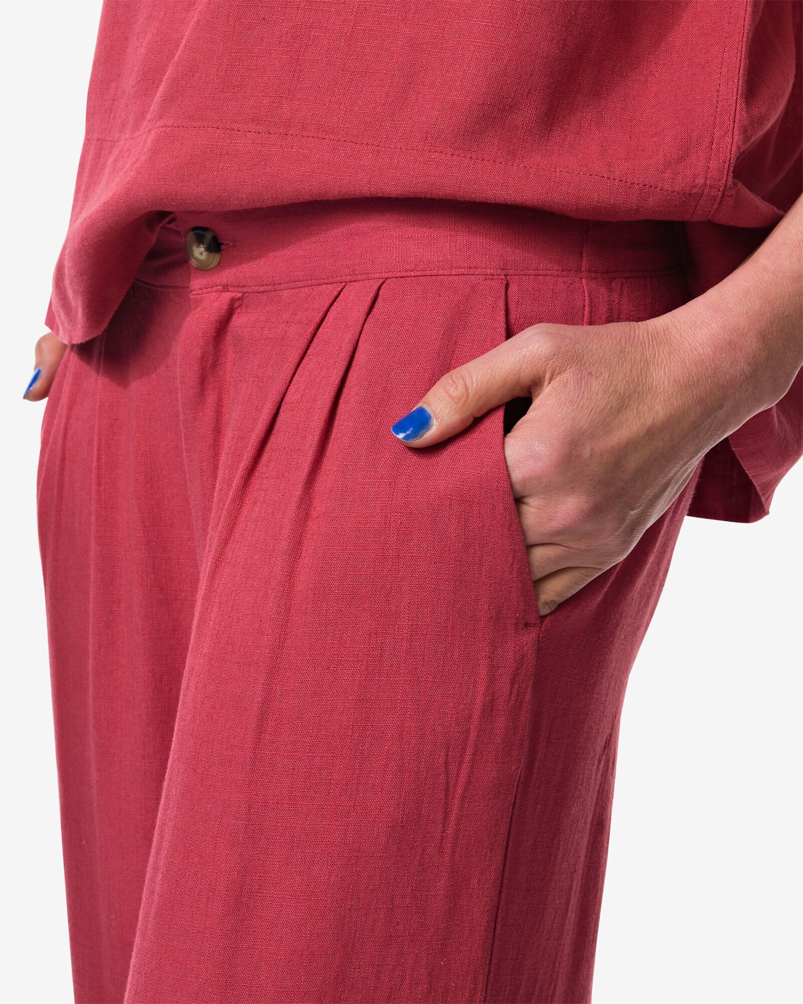 Damenhose Selma, weite Passform rot - 36208120RED - HEMA