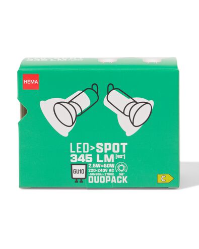 LED-Spot, GU10, 2,5 W, 345 lm &ndash; 2 St&uuml;ck - 20000067 - HEMA