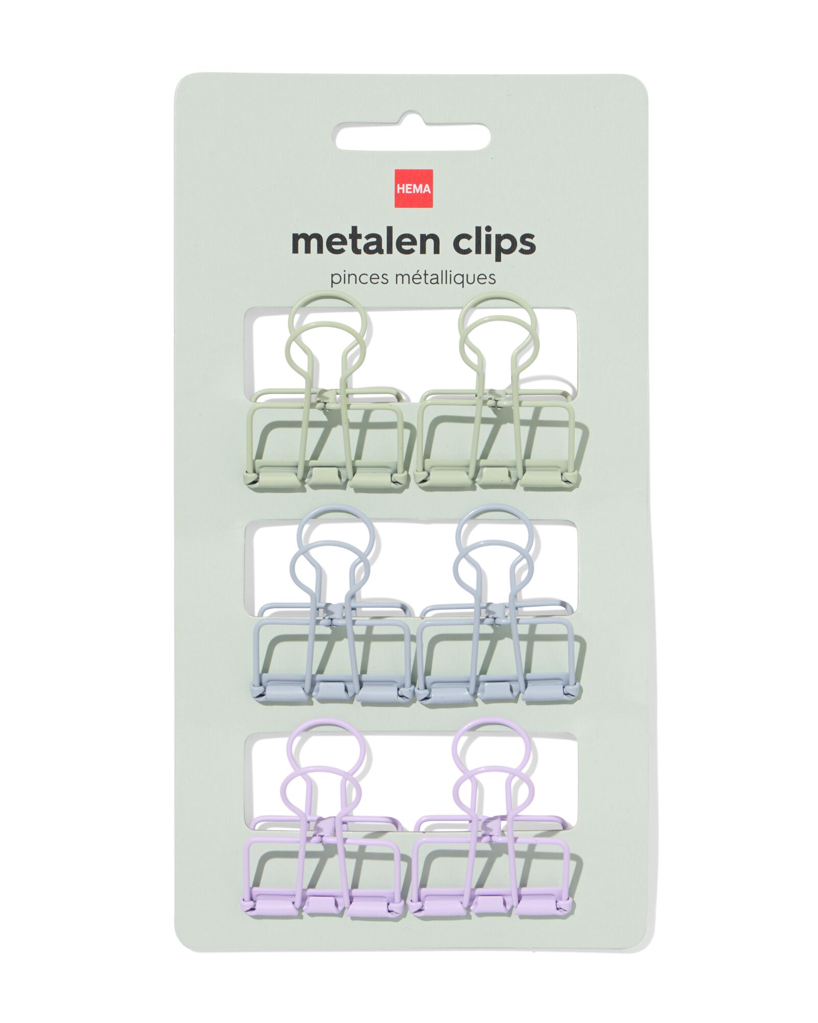 6 pinces &agrave; papier - grand mod&egrave;le - 14870042 - HEMA
