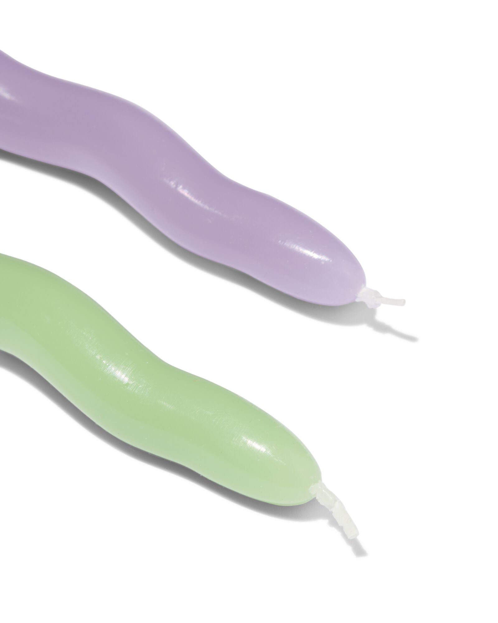 bougies de table ⌀2,2x25cm vague lilas-brun - 4 pi&egrave;ces - 13506151 - HEMA