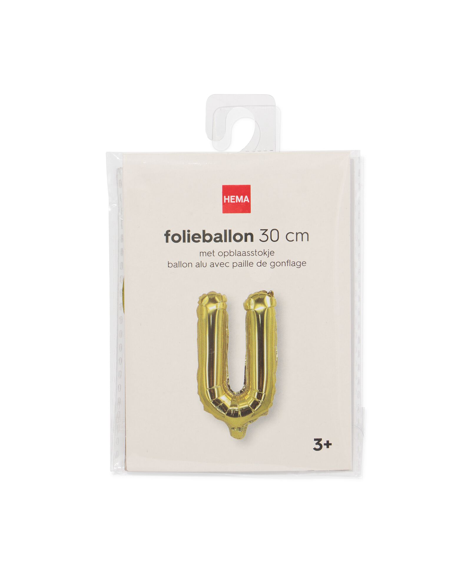 Folienballon Buchstabe U, 30 cm, Gold - 14260051 - HEMA