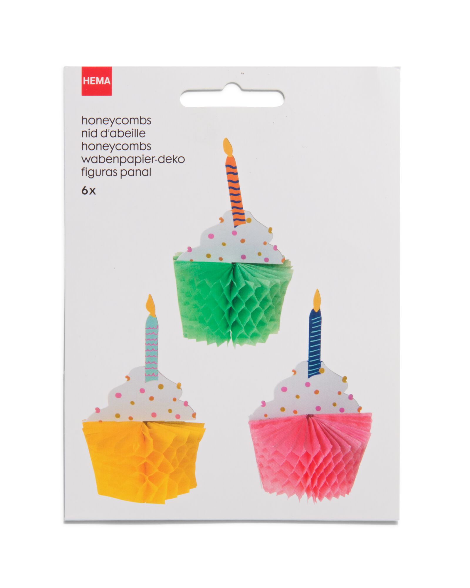 honeycomb cupcakes - 6 stuks - 14200695 - HEMA