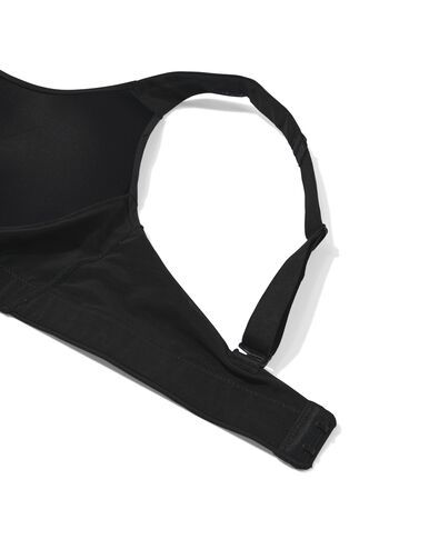 voorgevormde sportbh zonder beugel medium support zwart zwart - 21700325BLACK - HEMA