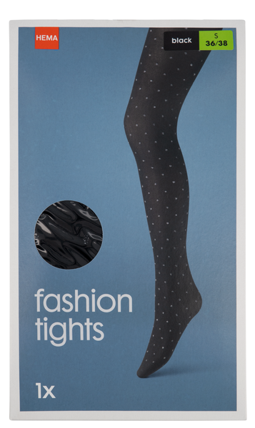 panty fashion glitter stip 60denier zwart 48/52 - 4070364 - HEMA