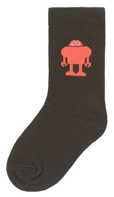kinder sokken met katoen - 5 paar blauw 23/26 - 4360061 - HEMA
