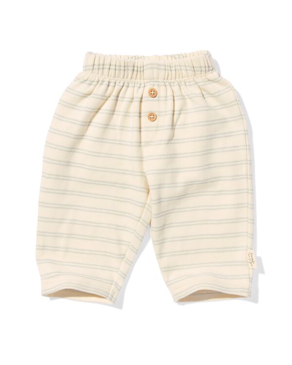 newborn broek strepen ecru ecru - 33446520ECRU - HEMA