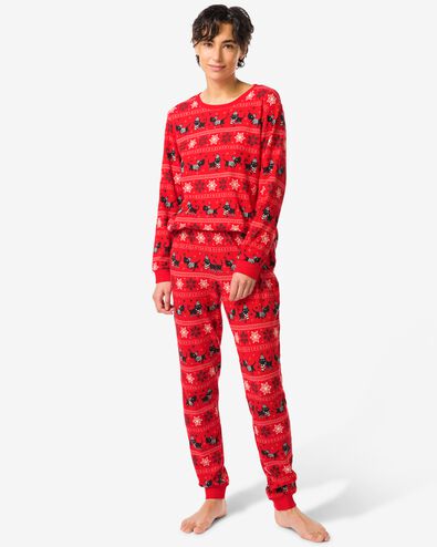 Takkie en Siepie damespyjama wafel  rood rood - 23400700RED - HEMA
