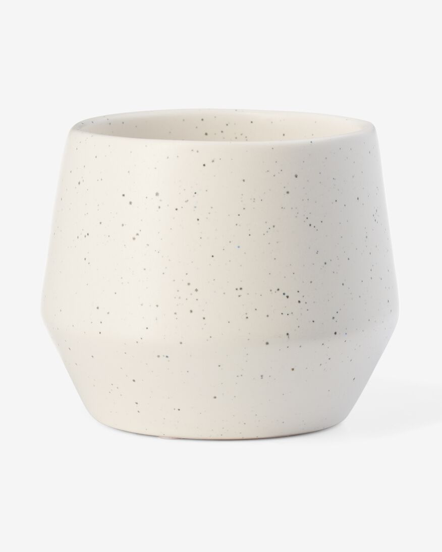 Blumentopf, Keramik, Ø 11 x 10 cm, weiß - 13323115 - HEMA