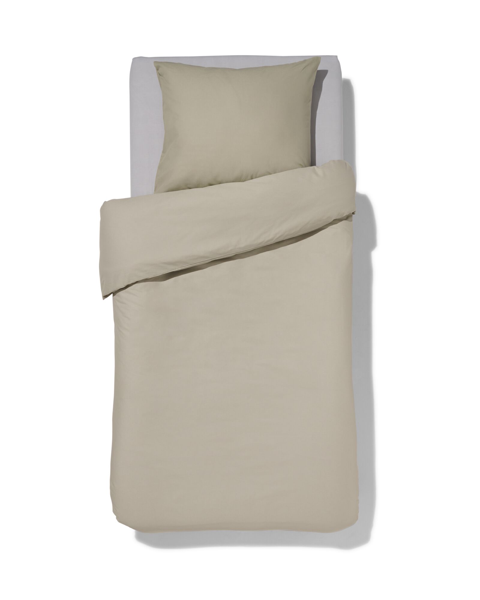 housse de couette 140x200/220 coton doux gris vert - 5790140 - HEMA