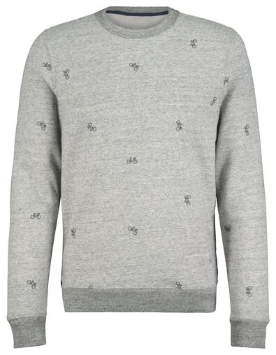 herensweater grijsmelange - 1000017631 - HEMA