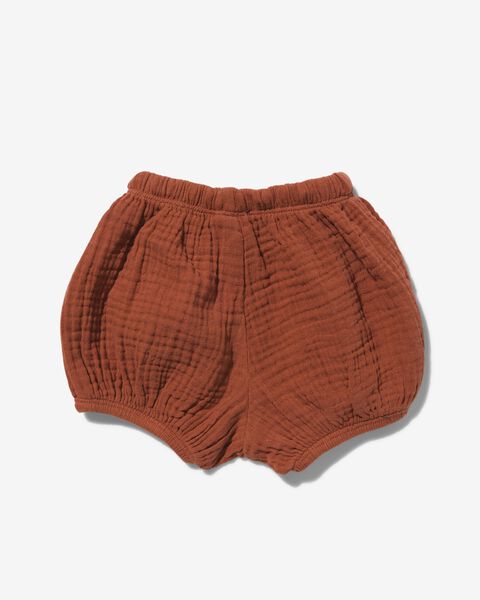 newborn shorts mousseline donkerbruin - 1000031525 - HEMA