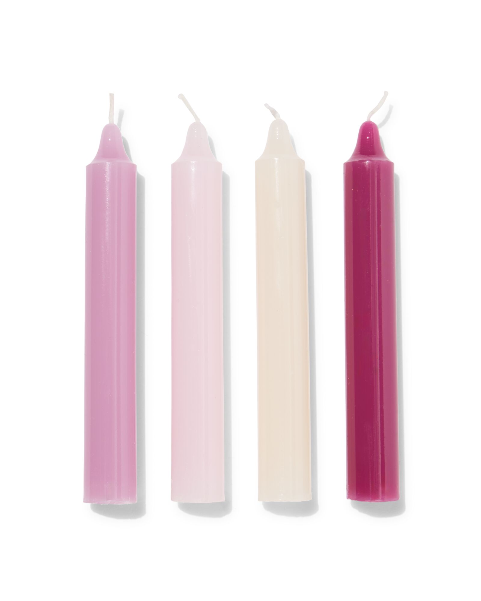 bougies d'int&eacute;rieur 16 x ⌀ 2,2 cm roses - 4 pi&egrave;ces - 13506141 - HEMA
