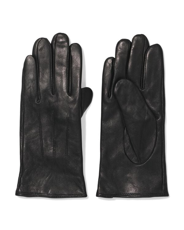 gants embout tactile cuir femme noir noir - 16451010BLACK - HEMA