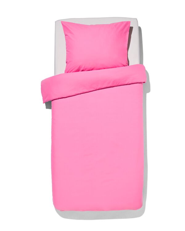 housse de couette 140x200/220cm coton doux rose vif - 5750073 - HEMA