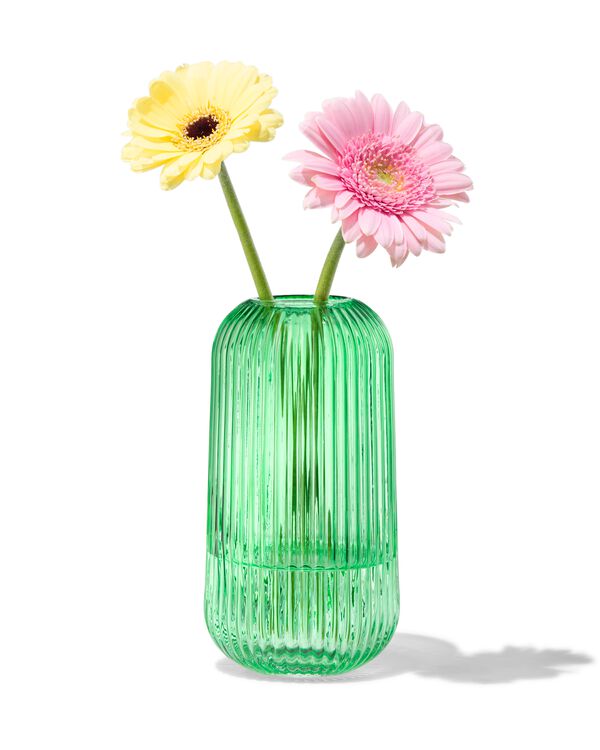 vase verre Ø6x16 vert - 13323131 - HEMA