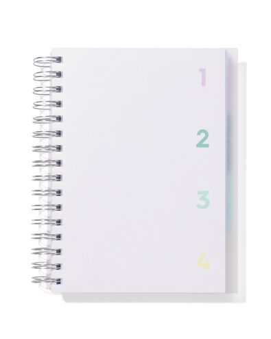 cahier &agrave; spirale 4-en-1 A5 lign&eacute; - 14100179 - HEMA