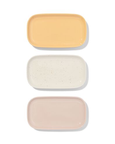 plats de service 17x9cm c&eacute;ramique - 3 pi&egrave;ces - 41800433 - HEMA