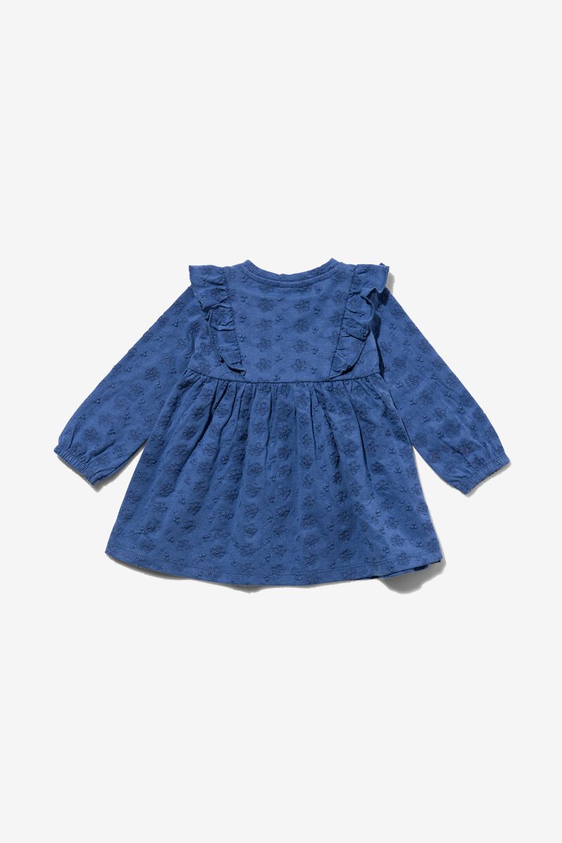 robe bébé avec broderie bleu bleu - 1000029730 - HEMA