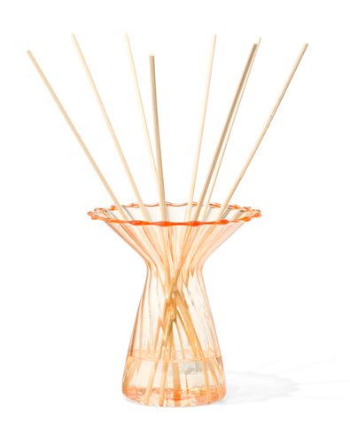 Vase f&uuml;r Duftst&auml;bchen, ⌀10 x 12 cm, Glas mit Kragen, gelb - 13507532 - HEMA