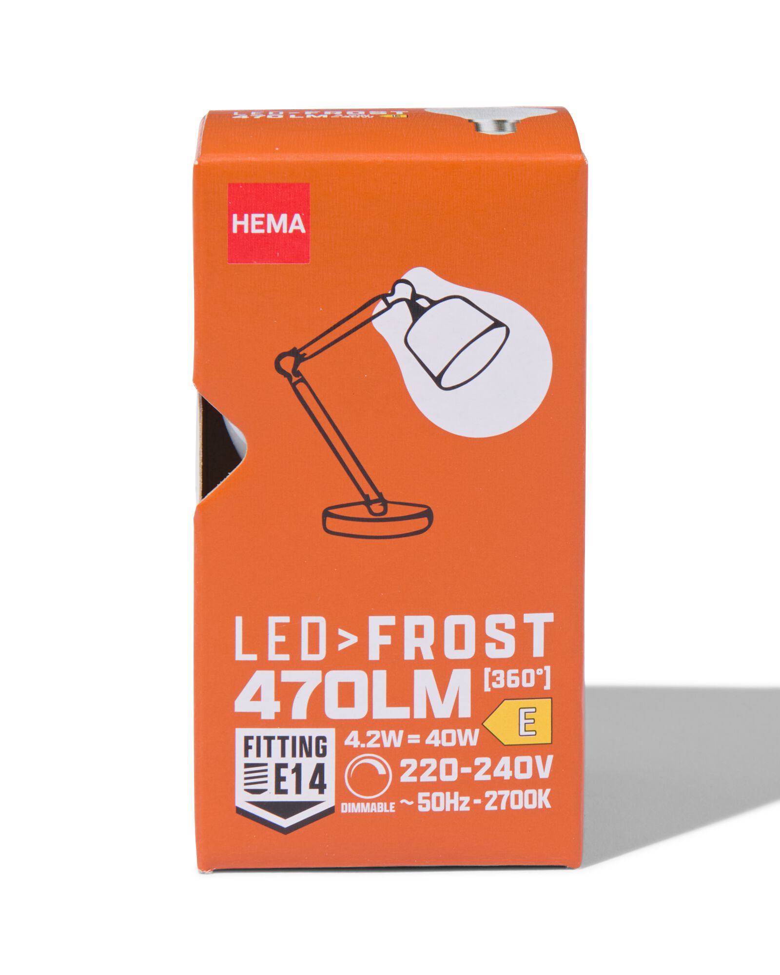 boule led frost E14 4,2W 470lm - 20000044 - HEMA