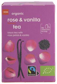 20 sachets de thé bio vanille et rose - 17190001 - HEMA