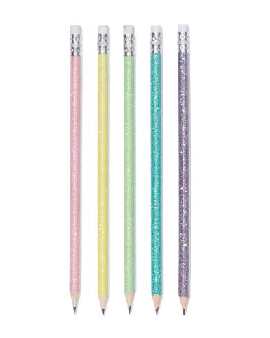 lot de 5&nbsp;crayons paillettes - 14470111 - HEMA