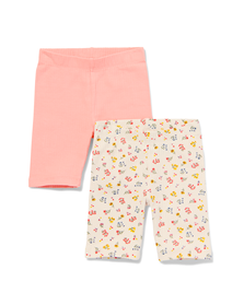 2er-Pack Kinder-Leggings, gerippt rosa rosa - 1000030738 - HEMA