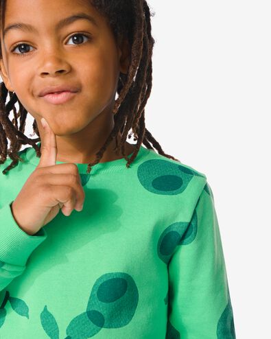 kindersweater met print groen 122/128 - 30778809 - HEMA