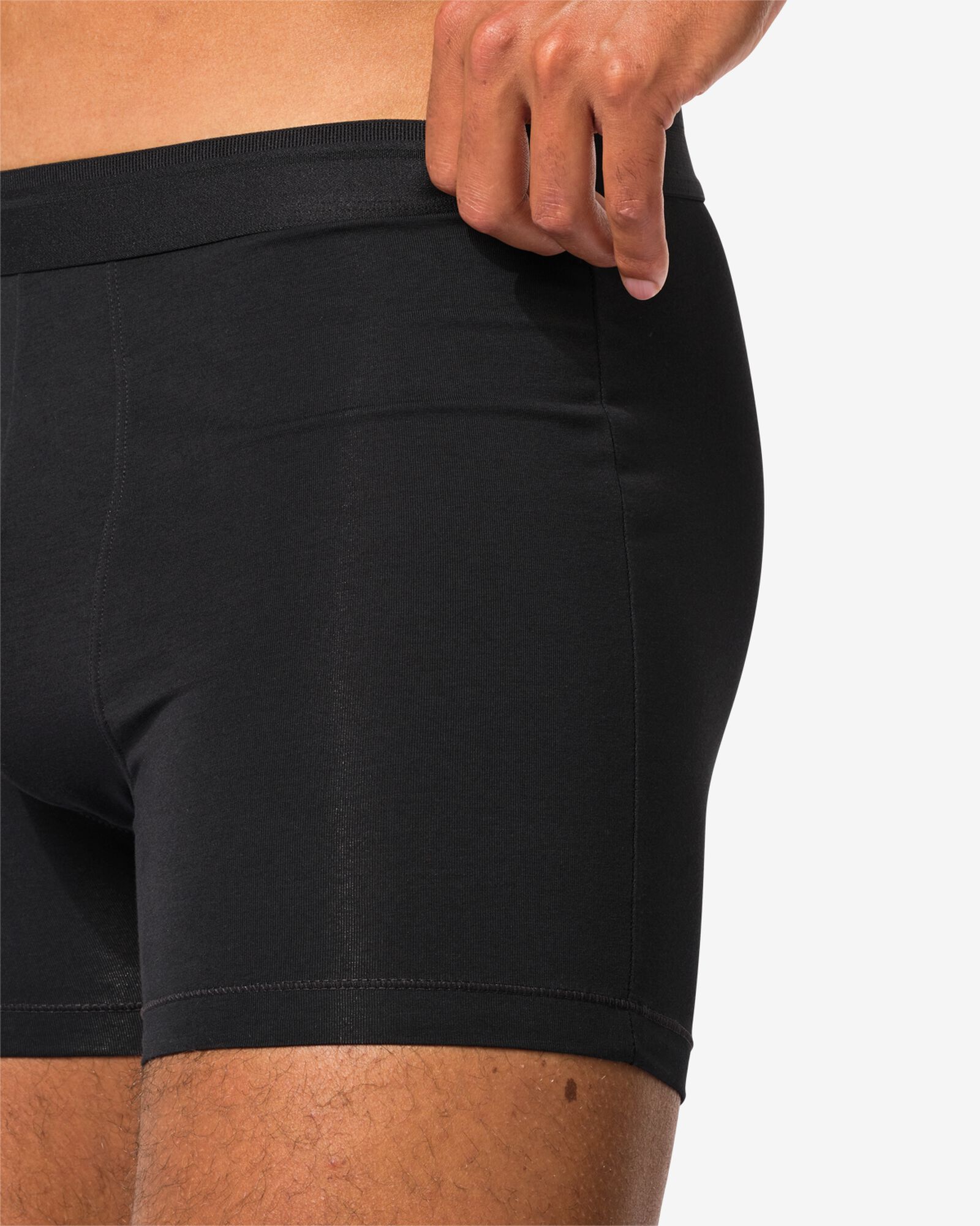 2 boxers homme mod&egrave;le long coton real lasting noir - 1000009933 - HEMA
