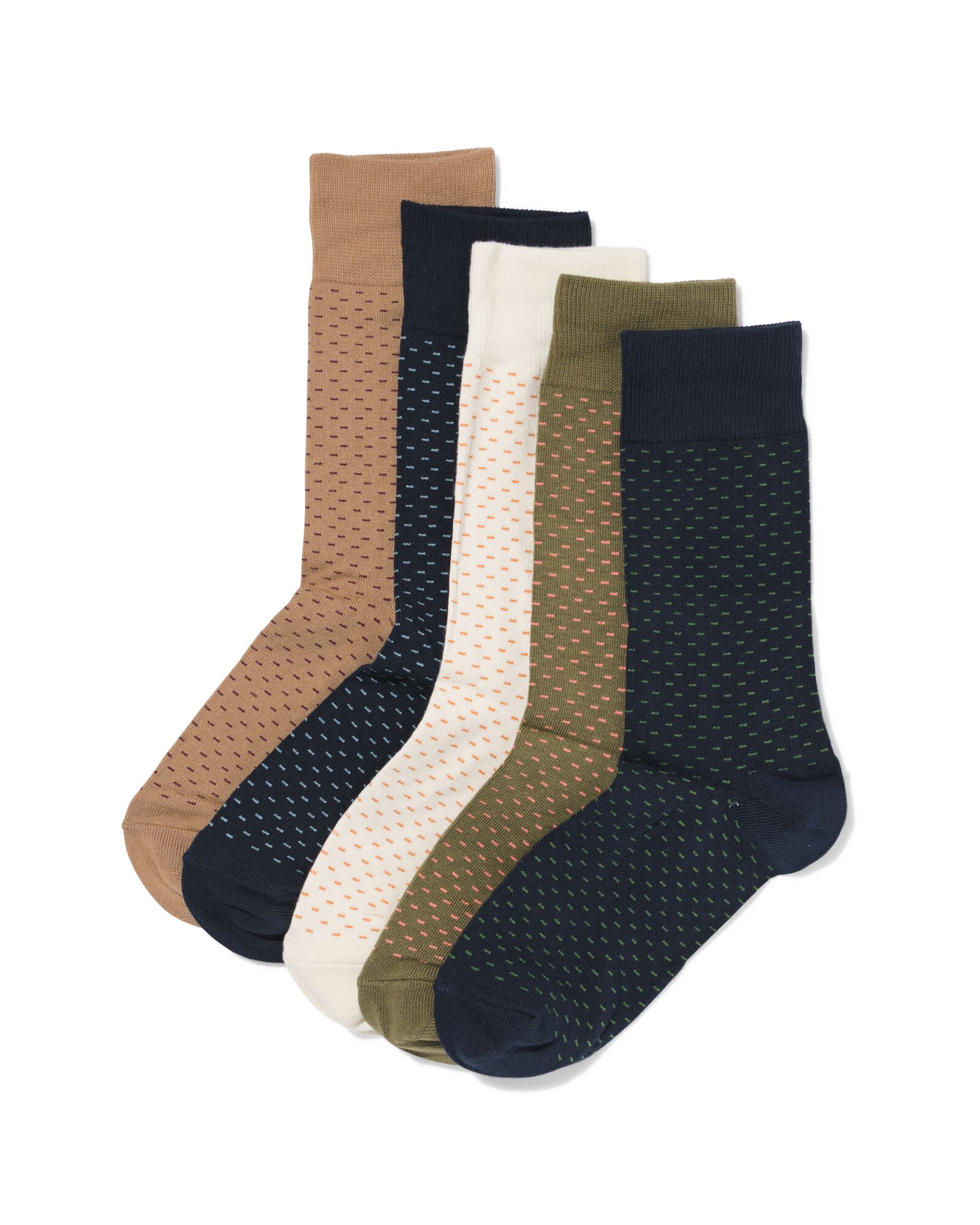 chaussettes homme graphiques - 5 paires bleu fonc&eacute; bleu fonc&eacute; - 4151000DARKBLUE - HEMA