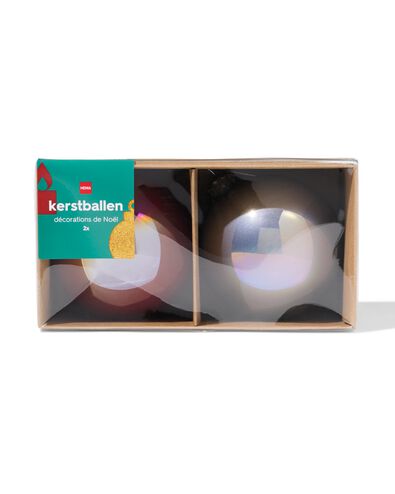 Christbaumkugeln, Set, Glas, &Ouml;l, rot-silber &ndash; 2 St&uuml;ck - 25100060 - HEMA