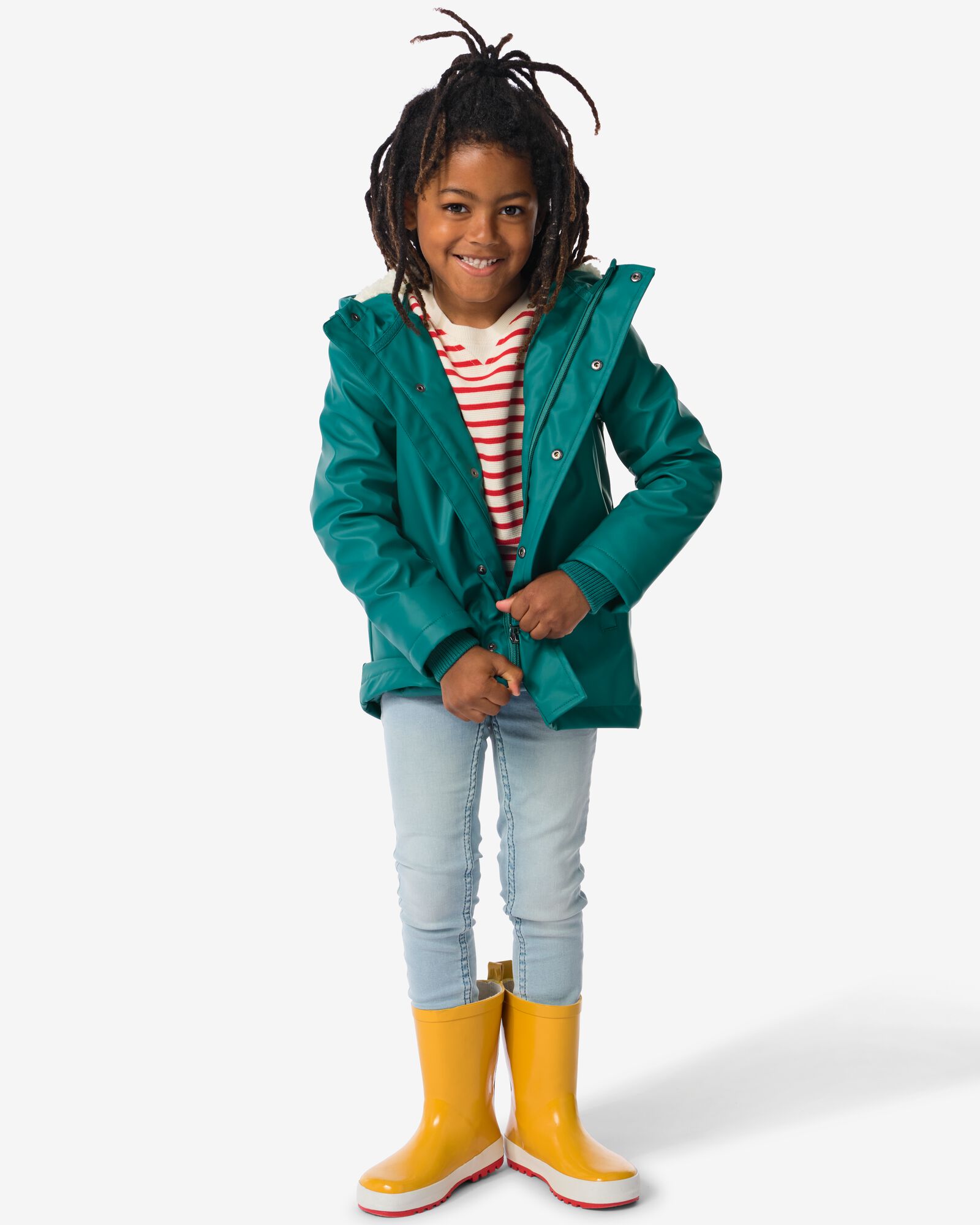 Kinderjacke mit Kapuze gr&uuml;n gr&uuml;n - 30784806GREEN - HEMA