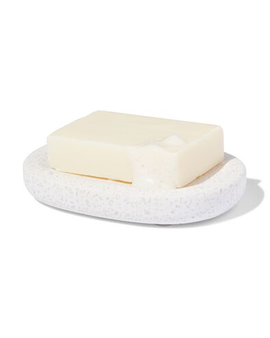 zeepbakje 9x13cm terrazzo beige - 80330051 - HEMA