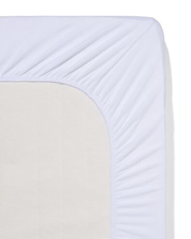 drap-housse tissu &eacute;ponge 140x200 blanc - 5190064 - HEMA