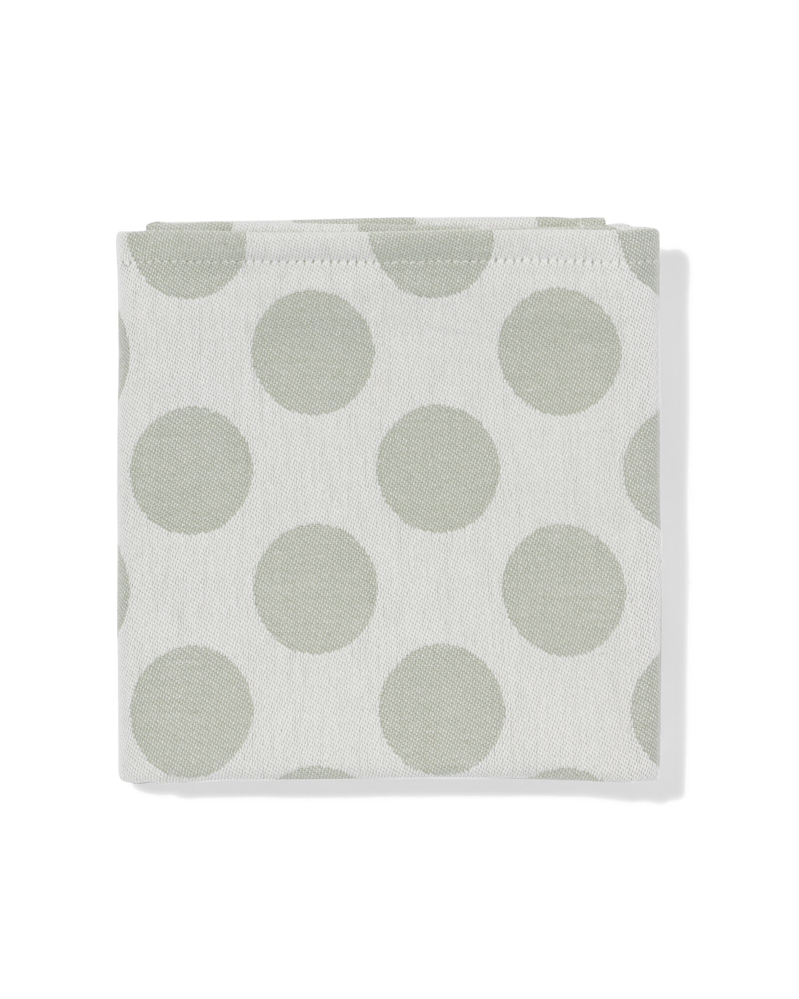 torchon 65x65 cm coton pois gris-vert - 5440005 - HEMA