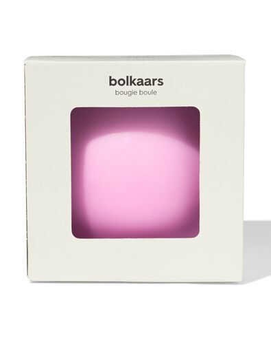 bougie globe &Oslash;14,5cm tompouce rose - 13506136 - HEMA