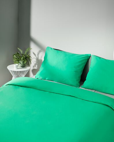 housse de couette 200x200/220 coton doux vert - 5750071 - HEMA