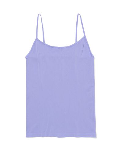 Nahtloses Damenunterhemd aus Mikrofaser mit Spaghettitr&auml;gern blau - 19601034BLUE - HEMA