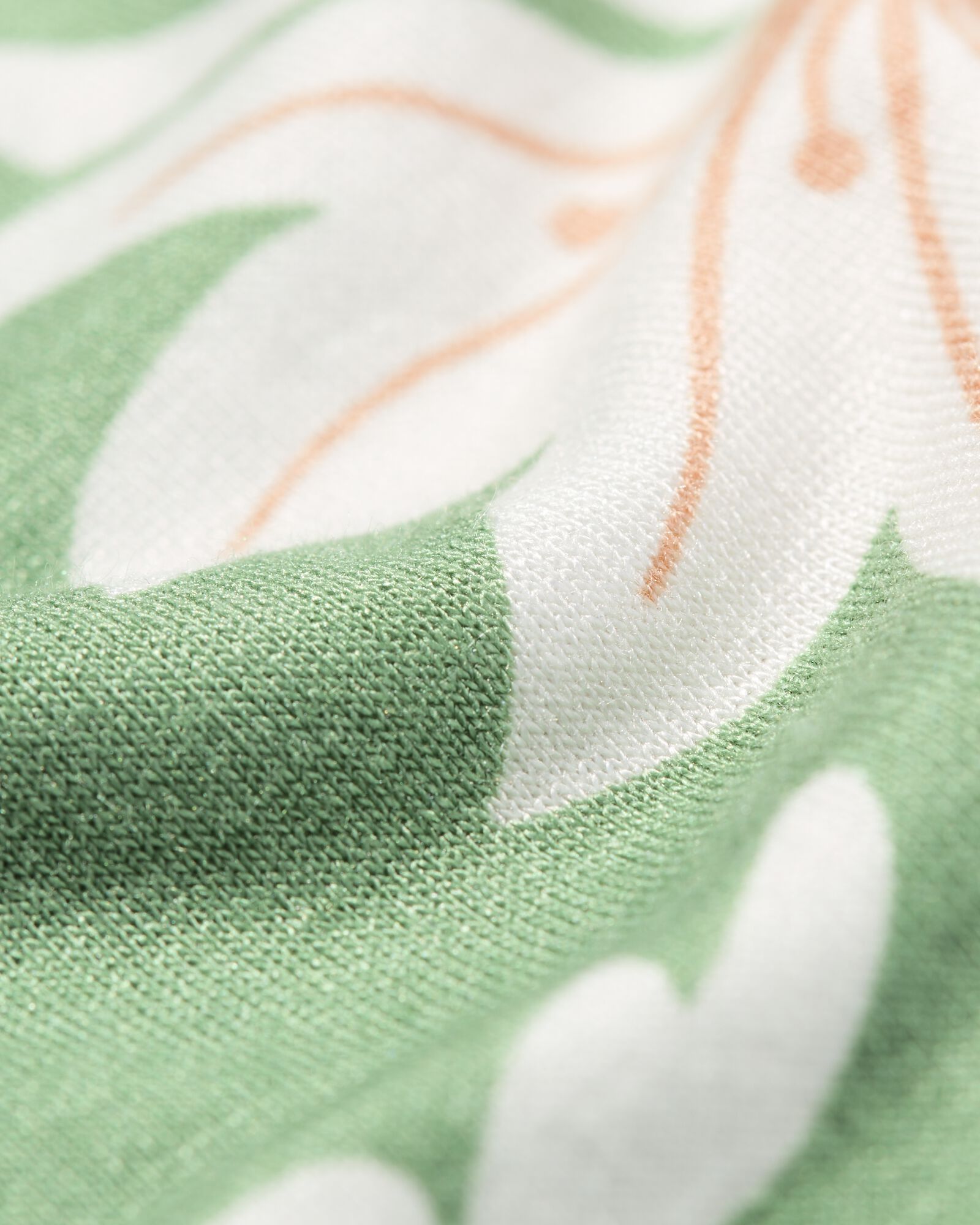 damespyjamabroek Bente straight fit bloemen groen groen - 23400685GREEN - HEMA