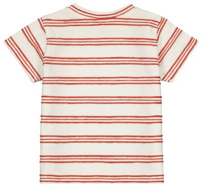 Baby-T-Shirt, gerippt, Streifen eierschalenfarben - 1000023453 - HEMA