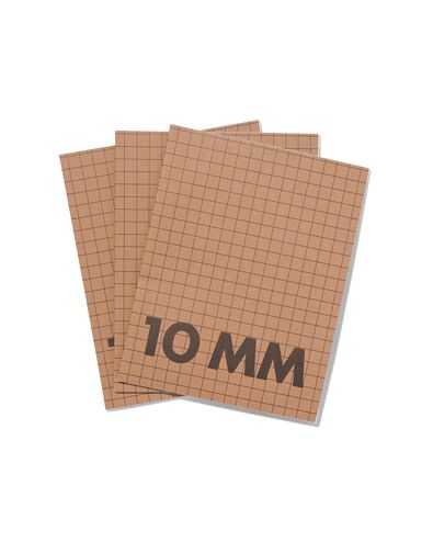 3er-Pack karierte Hefte (10 mm), DIN A5 - 14170059 - HEMA