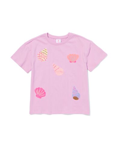 t-shirt enfant crochet&eacute; violet violet - 30828006PURPLE - HEMA