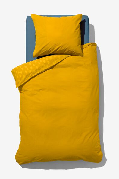 Bettwäsche, Soft Cotton, 140 x 220 cm, Sprenkel, gelb - 5760067 - HEMA