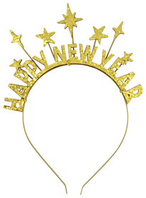 Haarreif, Happy New Year, golden - 25280037 - HEMA