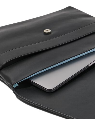 Laptoptasche 37 x 28 x 2,5 cm mit Umschlag schwarz - 18760013 - HEMA