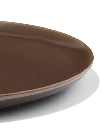ontbijtbord ⌀21cm Puur reactief glazuur donkerbruin - 9650402 - HEMA